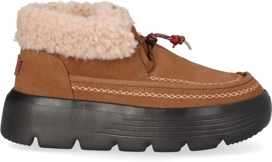 HEYDUDE Austin Edge Lounge Dames Boots Suède Cognac