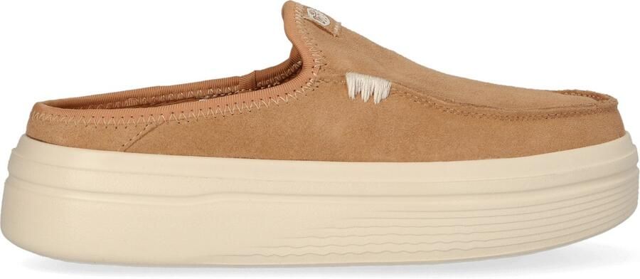 HEYDUDE Austin Lift Classic Dames Instappers Suede Tan