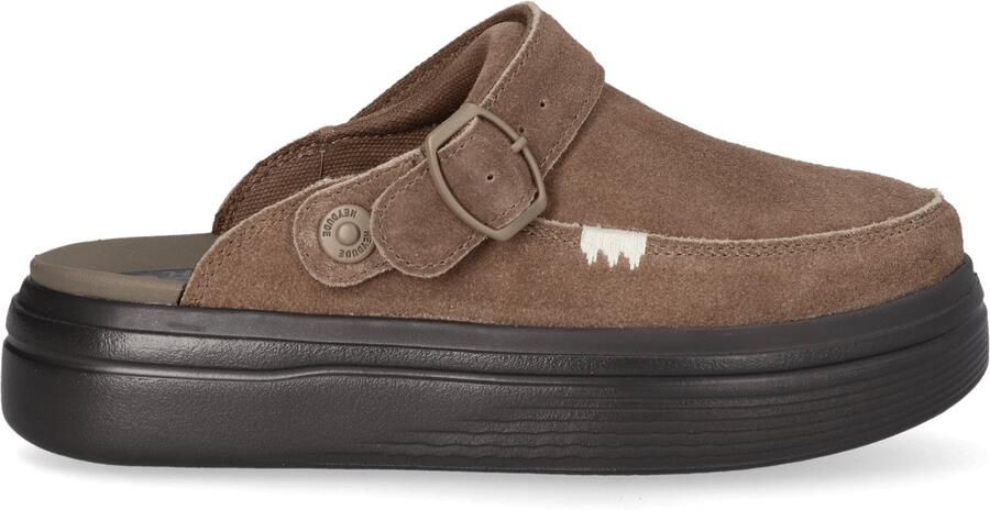 HEYDUDE Austin Lift Dames Clogs Suède Bruin