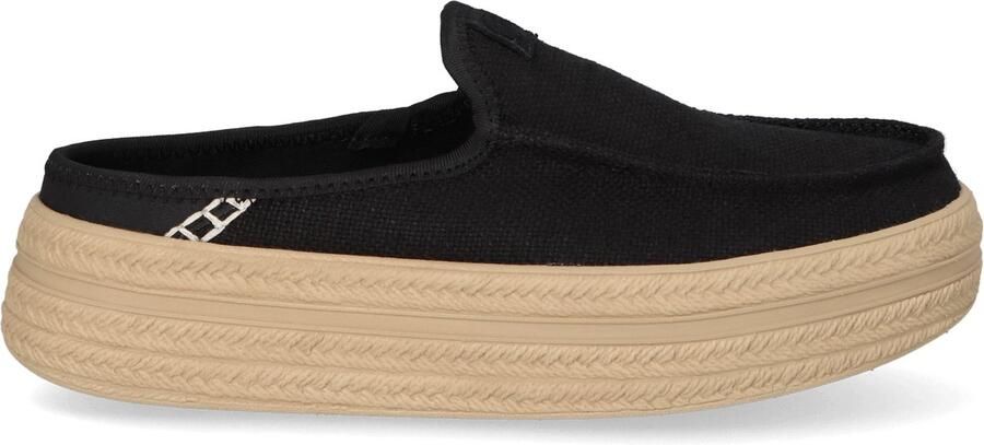 HEYDUDE Austin Lift Espadrille Woven Dames Instappers Black