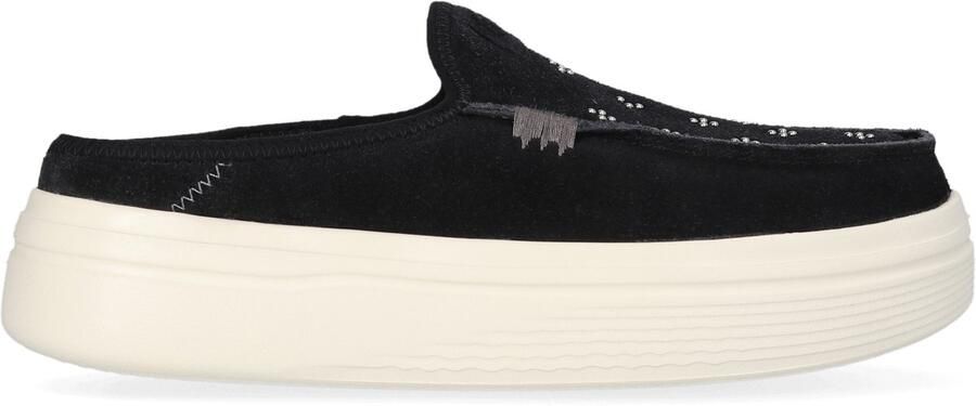 HEYDUDE Austin Lift Suede Stud Dames Instappers Black