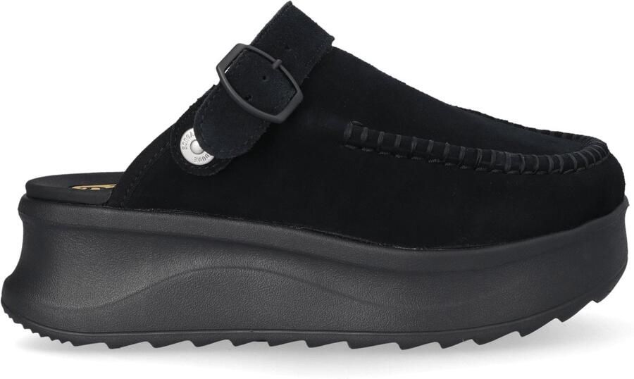 HEYDUDE Delray Clog Suede Dames Instappers Black