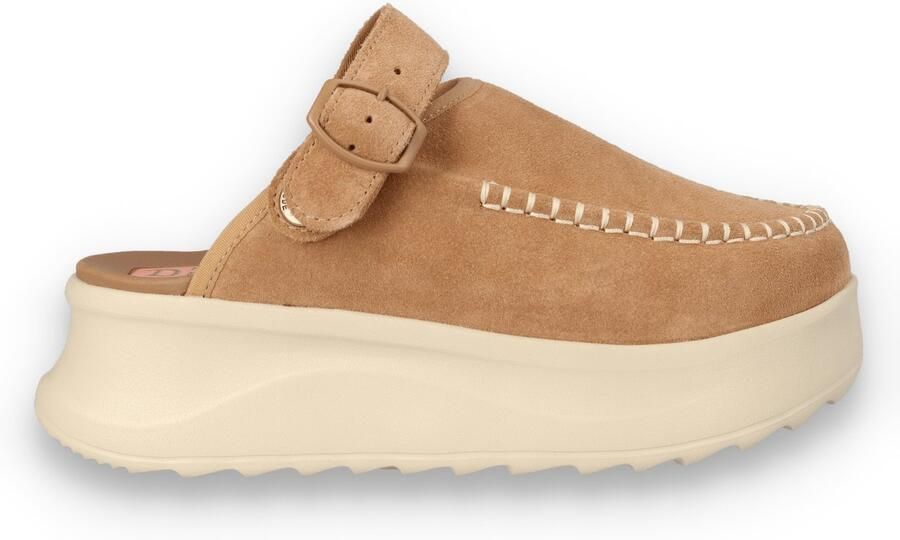 HEYDUDE Delray Clog Suede Dames Instappers Tan