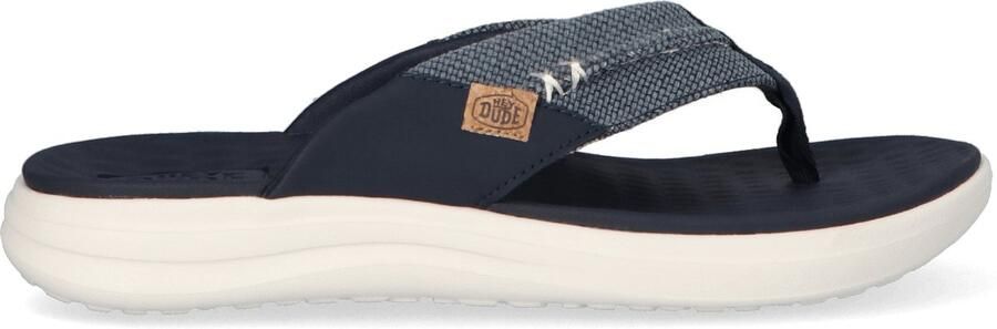 HEYDUDE Finn Flip Braided Heren Teenslippers Navy