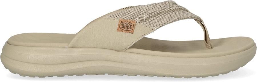 HEYDUDE Finn Flip Braided Heren Teenslippers Tan