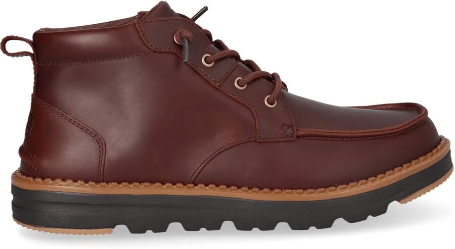 HEYDUDE Flint Leather Heren Boots Leer Bruin