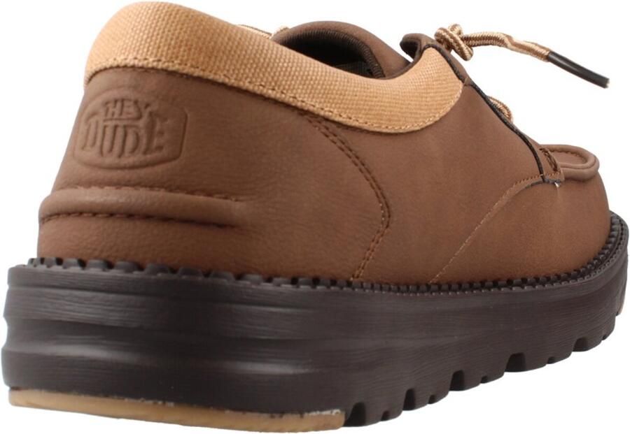 HEYDUDE Flint Moc Classic Heren Veterschoenen Imitatieleer Bruin