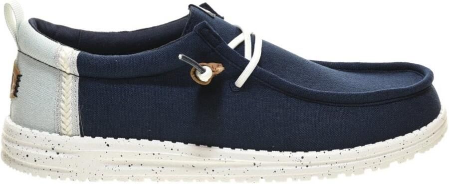 HEYDUDE Instappers Wally Craft Linen Navy Blazer Multi