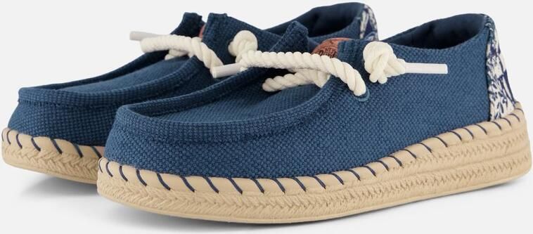 HEYDUDE Hey Dude Wendy Instappers blauw Textiel
