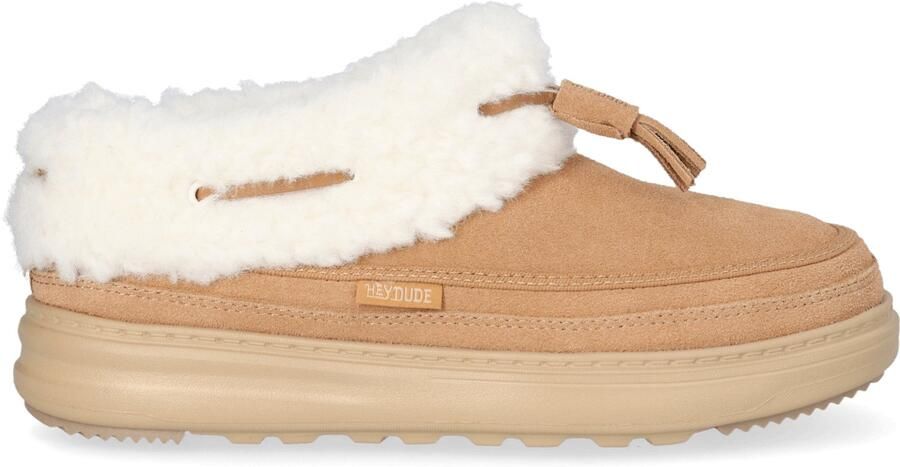 HEYDUDE Remi Toastee Lo Tassel Dames Instappers Suède Cognac