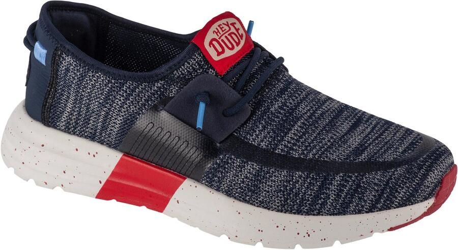 Hey Dude Lichtgewicht stoffen sneaker met verwijderbare schuim binnenzool Blue Heren