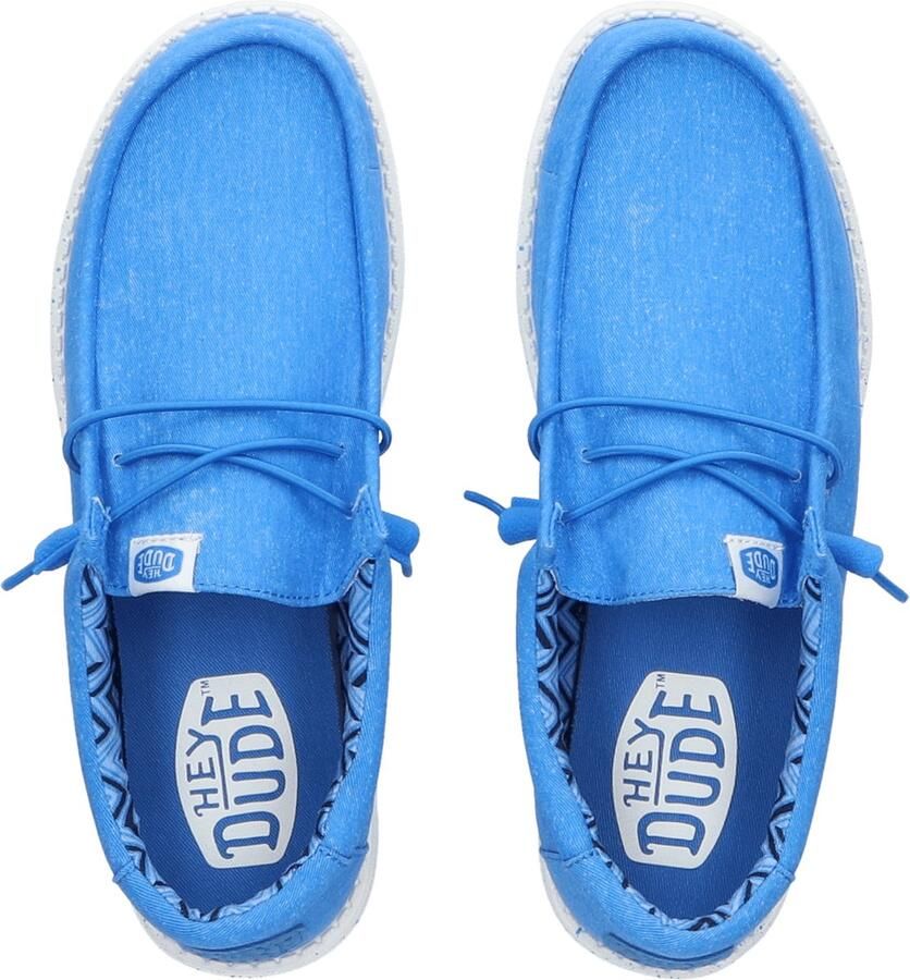 HEYDUDE Wally Canvas Heren Instappers Blue