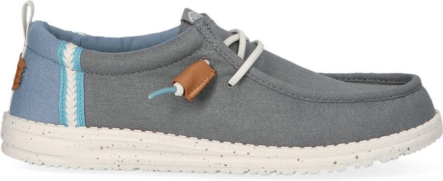 Hey Dude Wally Summer Linen Mocassins Lichte Linnen Makkelijk Aan Te Trekken - Foto 2