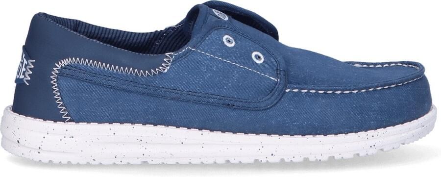 HEYDUDE Wally Cru Stretch Canvas Heren Loafers Ensign Blue Multi