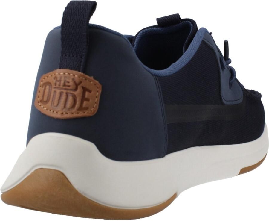 HEYDUDE Wally Drift Mesh Heren Instappers Navy Blazer White