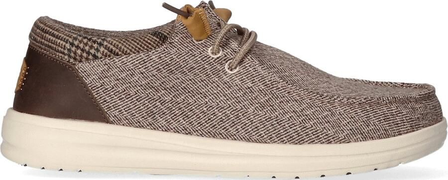 HEYDUDE Wally Grip Wool Heren Instappers Tan