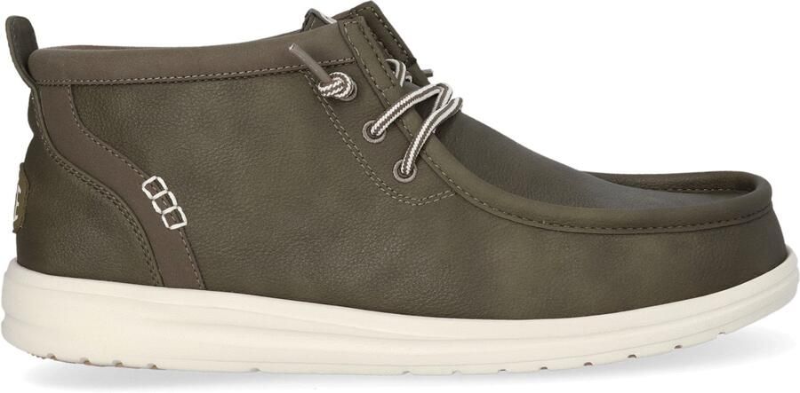 HEYDUDE Wally Mid GripR Classic Heren Instappers Imitatieleer Groen