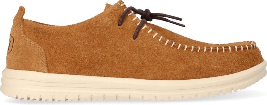HEYDUDE Wally NXT Moc Heren Mocassins Suede Spice Brown Wood Ash