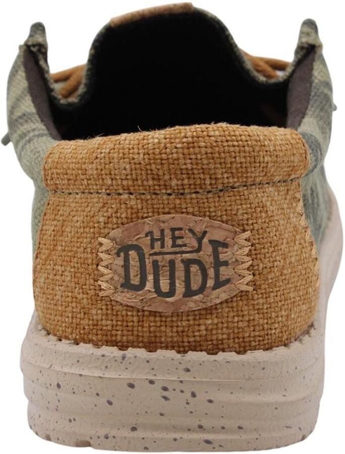 HEYDUDE Wally Palm Jute Heren Instappers Burnt Olive Ginger Brown - Foto 2