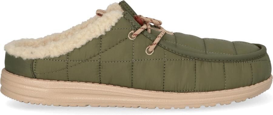 HEYDUDE Wally Slip Camp Nylon Heren Instappers Groen