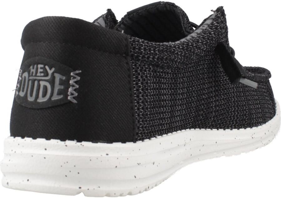 HEYDUDE Wally Stretch Sox Heren Instappers Black White
