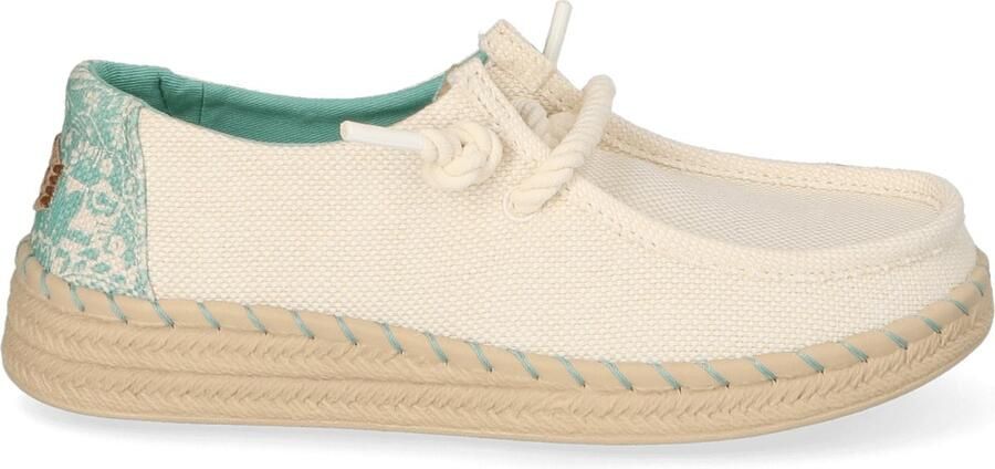 HEYDUDE Wendy Espadrille Hibiscus Dames Instappers Egret Multi