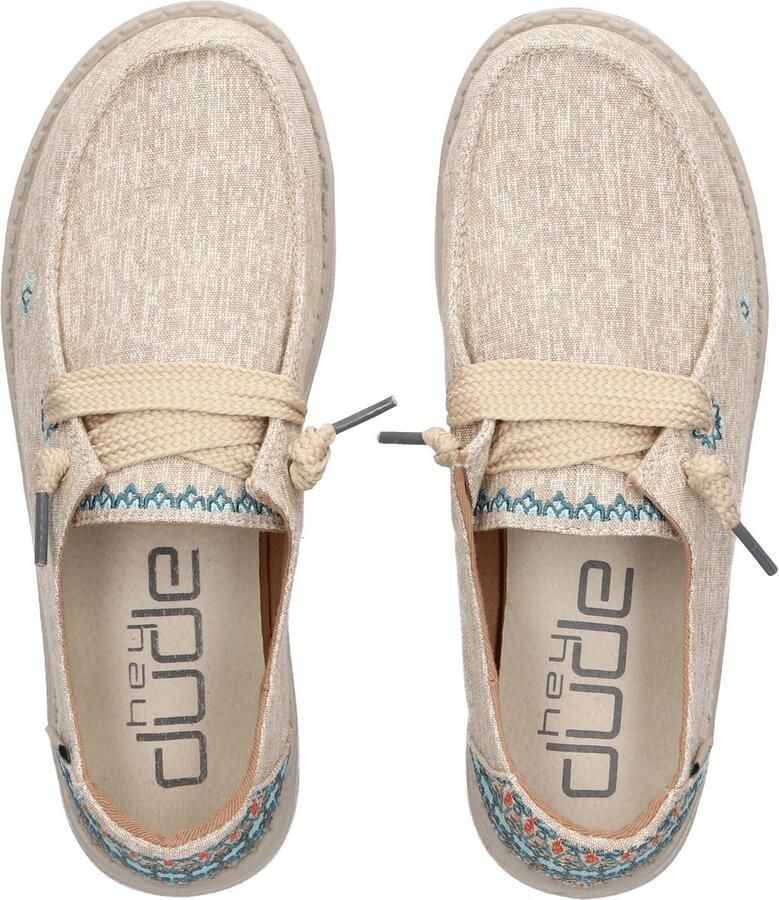 Hey Dude HEYDUDE Wendy Flora Dames Instappers Sunflower Beige - Foto 2