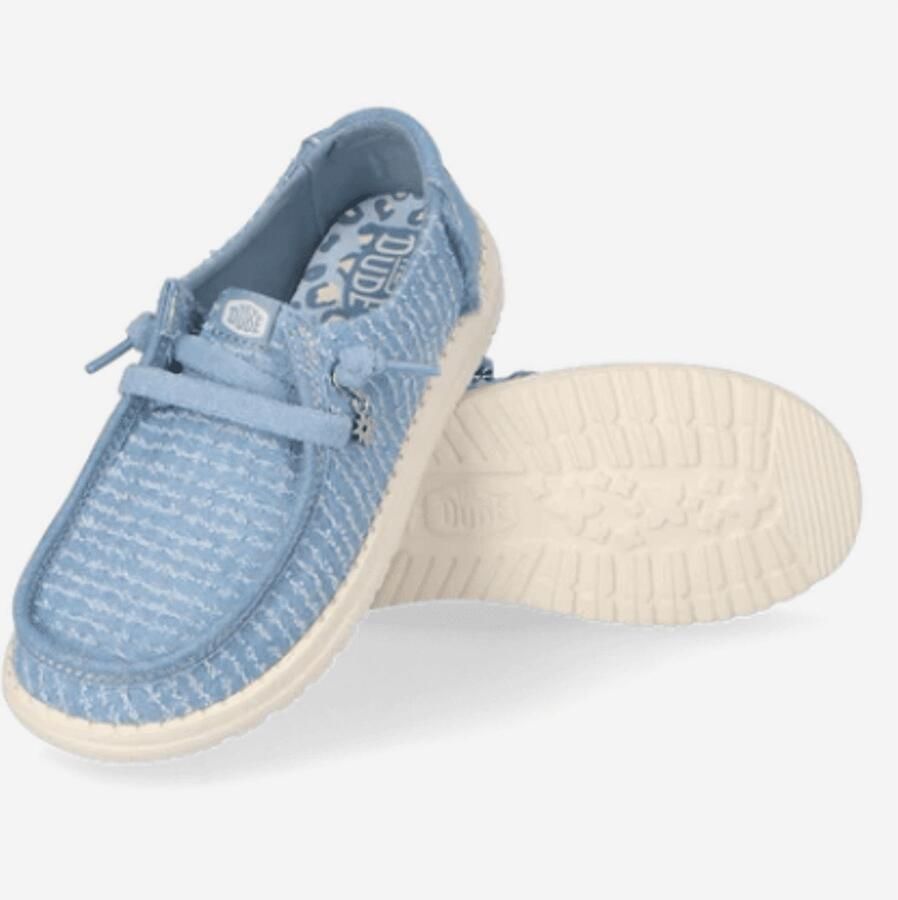 HEYDUDE Wendy Frayed Canvas Dames Instappers Faded Denim - Foto 2