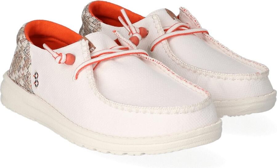 HEYDUDE Wendy Funk Jacquard Dames Instappers Beige