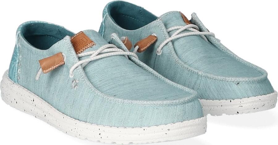 HeyDude Women's Wendy Heathered Slub Tropical Sneakers turkoois - Foto 3