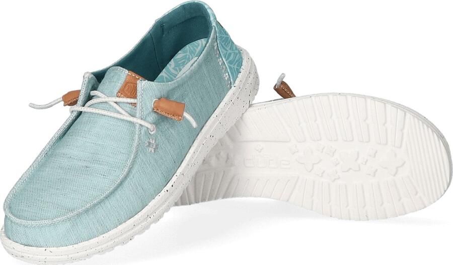 HeyDude Women's Wendy Heathered Slub Tropical Sneakers turkoois - Foto 2