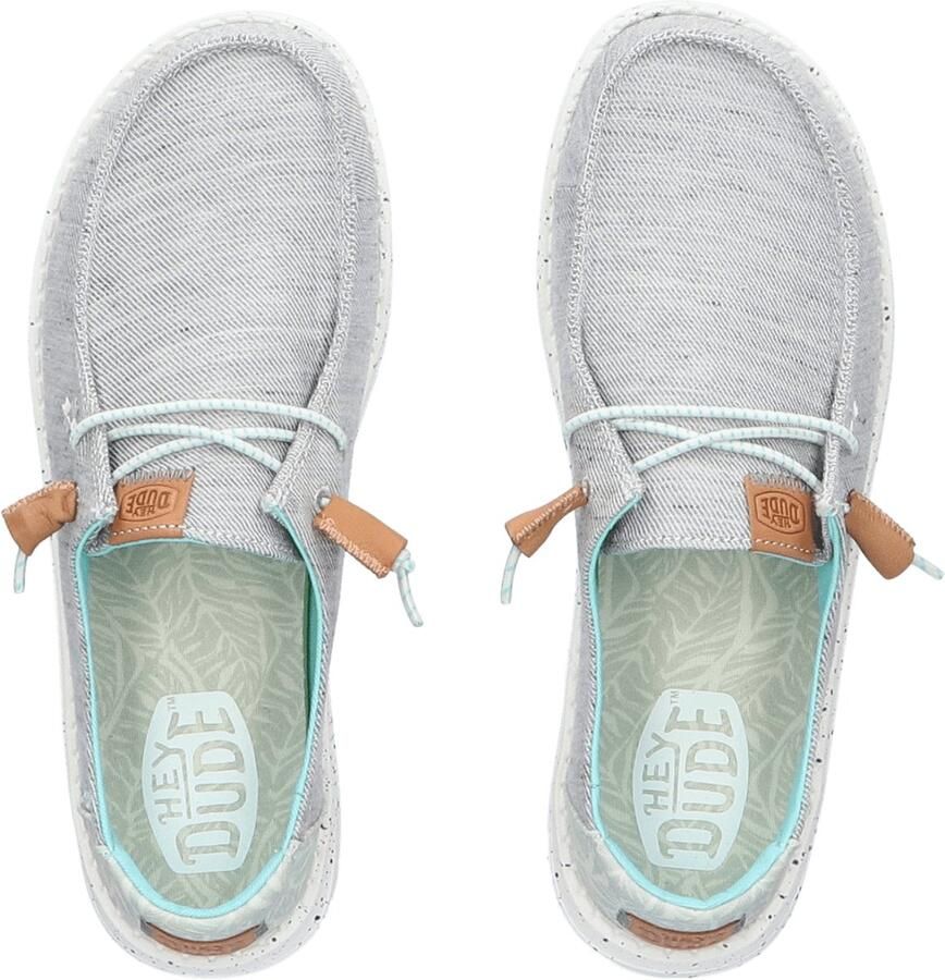 HeyDude Women's Wendy Heathered Slub Tropical Sneakers grijs - Foto 2