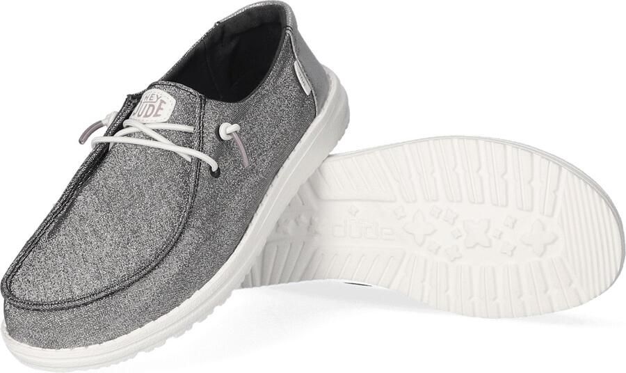 HEYDUDE Wendy Metallic Sparkle Dames Instappers Charcoal - Foto 2