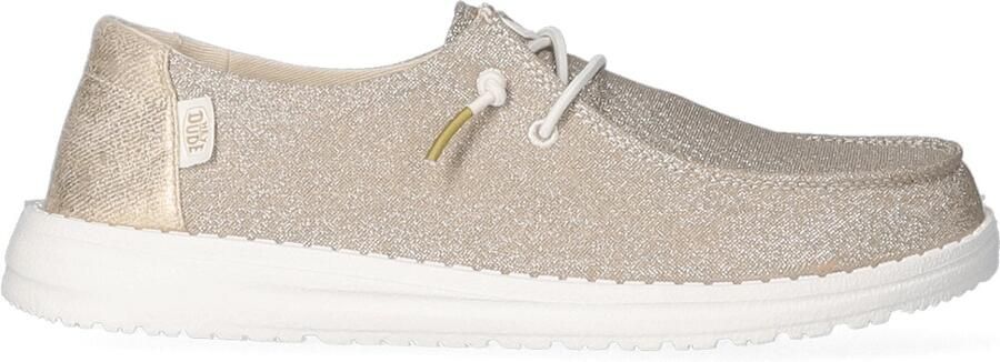 HEYDUDE Wendy Metallic Sparkle Dames Instappers Textiel Goud