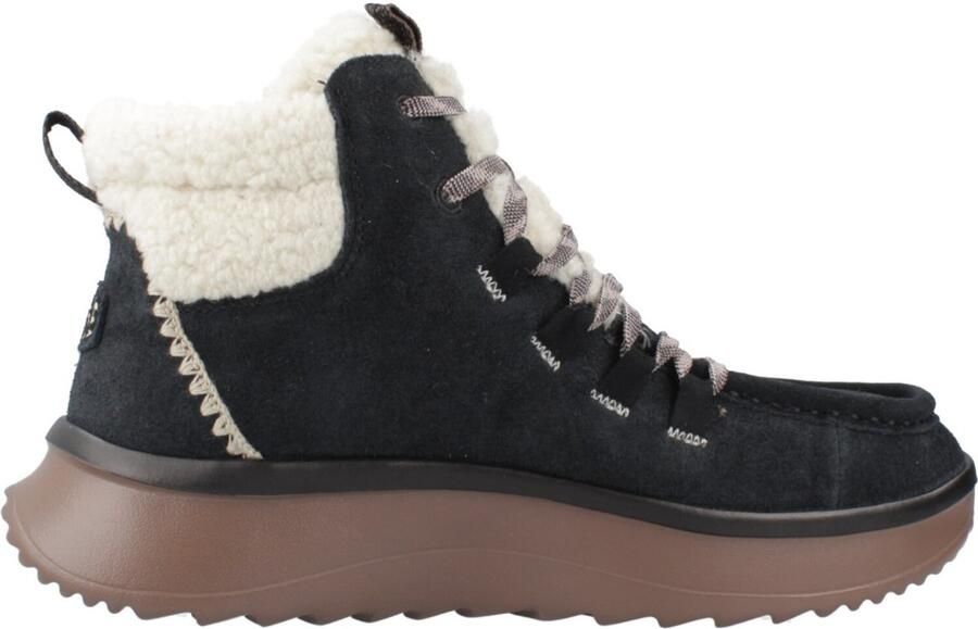 HEYDUDE Wendy Peak Apres Suede CozStit Dames Boots Black Tan
