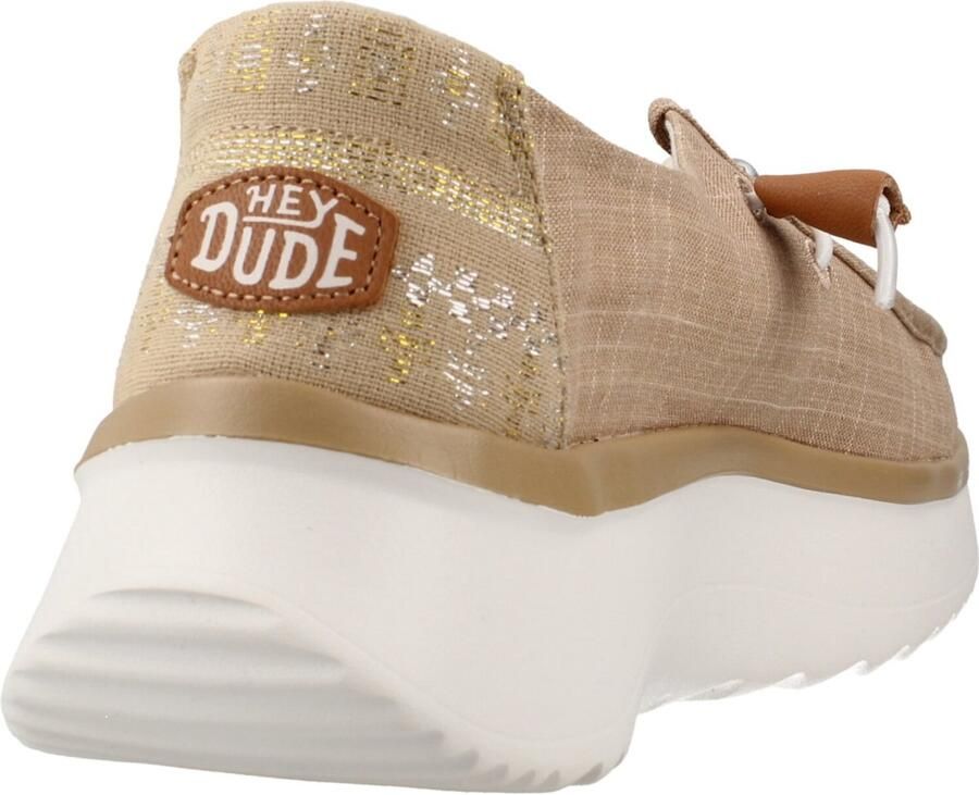 HEYDUDE Wendy Peak Baja Dames Instappers Stripe Tan