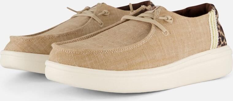 HEYDUDE Wendy Rise Animal Instappers beige Dames