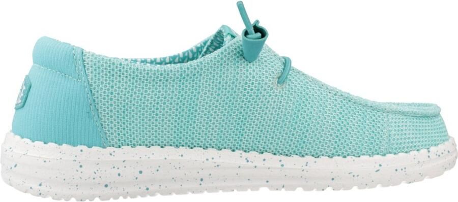HeyDude Women's Wendy Stretch Sox Sneakers turkoois wit