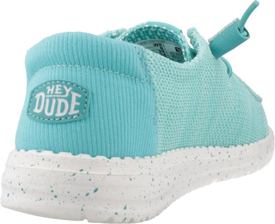 HeyDude Women's Wendy Stretch Sox Sneakers turkoois wit