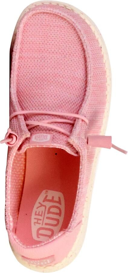 HeyDude Women's Wendy Stretch Sox Sneakers roze wit