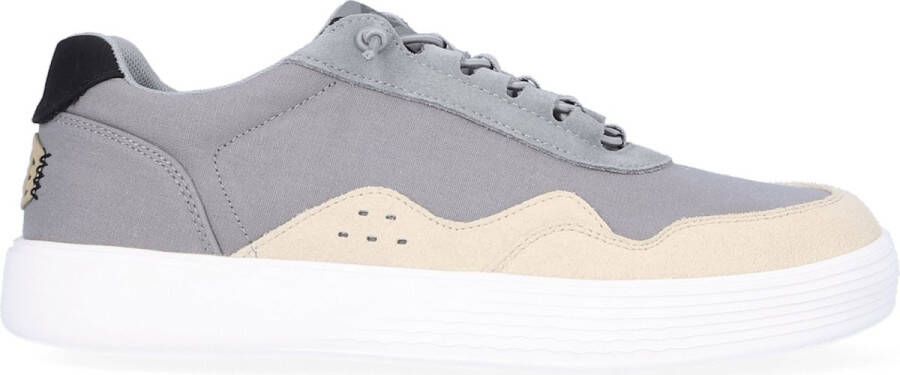 HEYDUDE Hudson Canvas Heren Sneakers Light Grey Almost White
