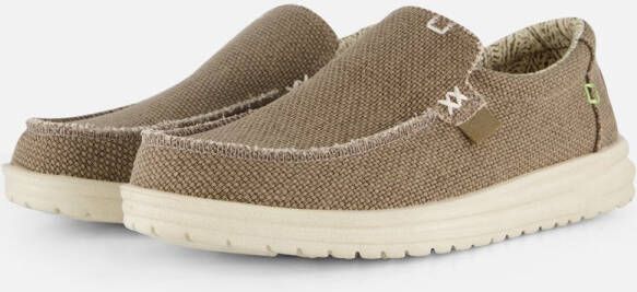 Hey Dude Casual Slip-On Canvas Schoen Brown Heren
