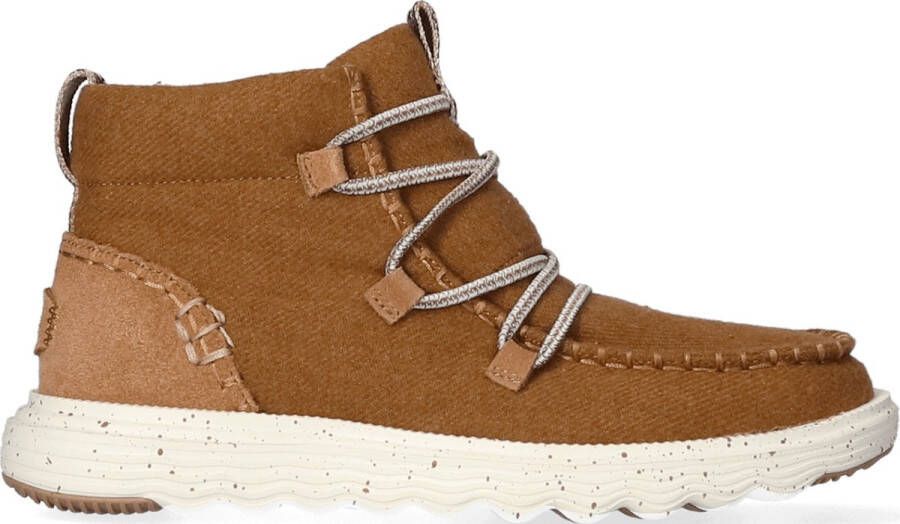HEYDUDE Reyes Wool Dames Boots Cognac