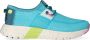 HEYDUDE Sirocco Sport Stripe Dames Sneakers Teal - Thumbnail 1