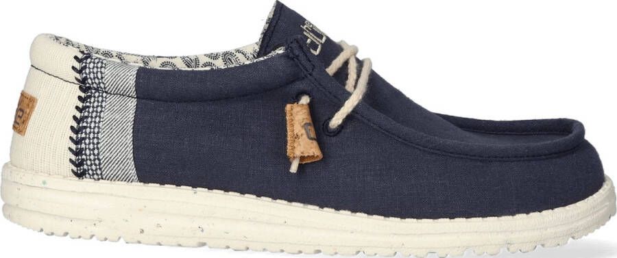 HEYDUDE Wally Break Stitch Heren Instappers Navy Blauw HD40015