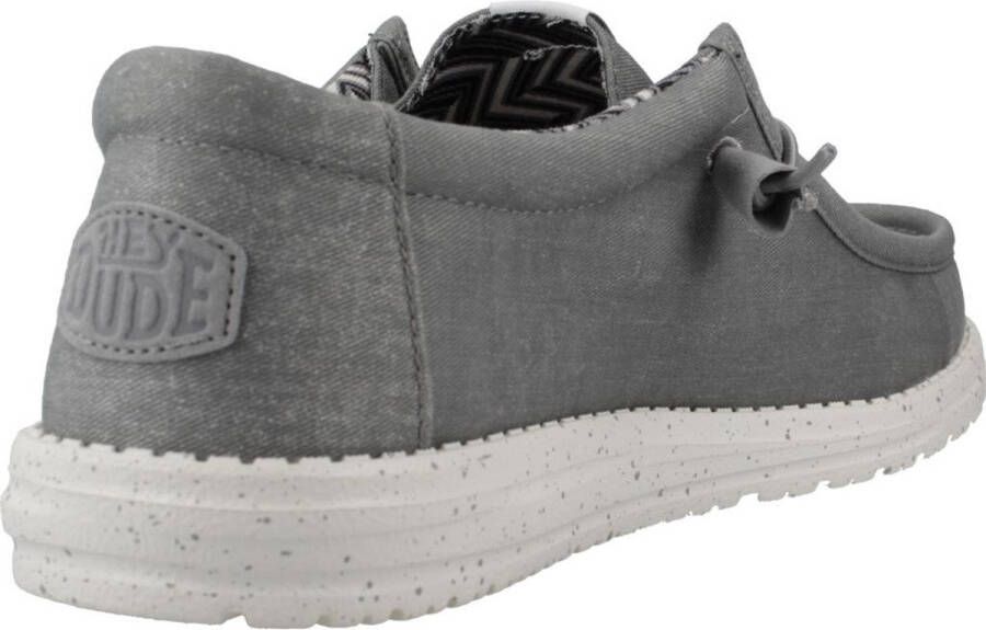 HEYDUDE Wally Canvas Heren Instappers Light Grey