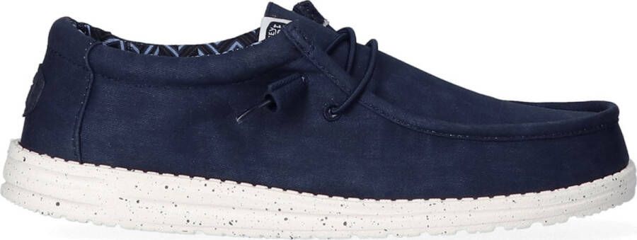 HEYDUDE Wally Canvas Heren Instappers Navy