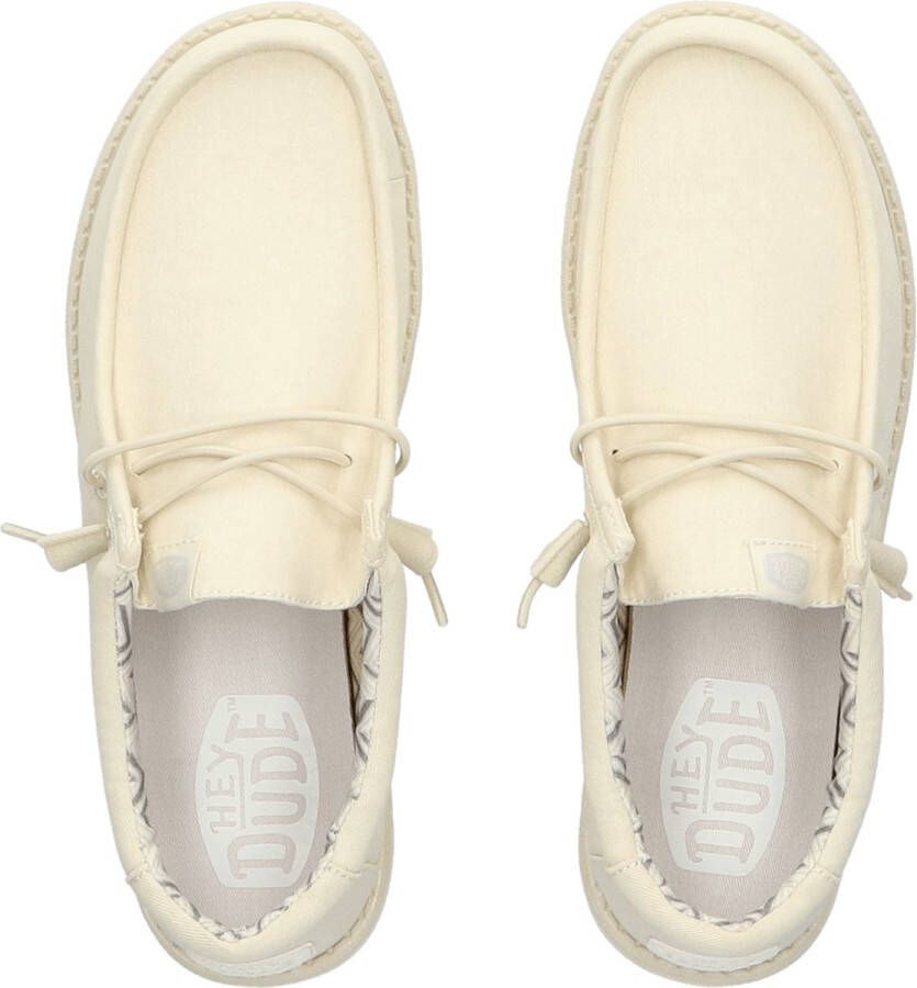 Hey Dude Canvas Instap Mocassin Schoen White Heren