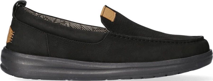 HEYDUDE Wally Grip Moc Craft Leather Heren Mocassins Black