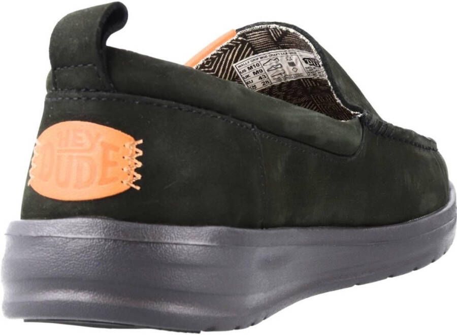 HEYDUDE Wally Grip Moc Craft Leather Heren Mocassins Black